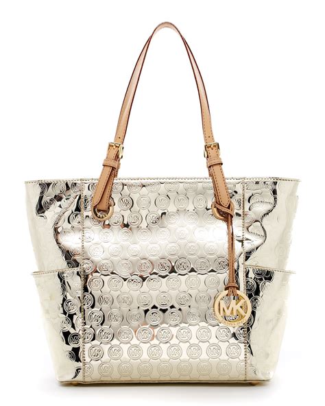 michael kors logo jet set metallic|Michael Kors jet set collection.